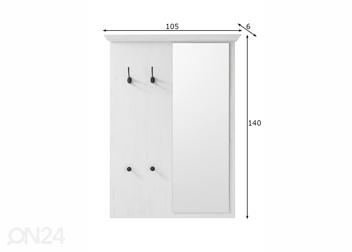 Seinänaulakko Westerland 105 cm kuvasuurennos mitat