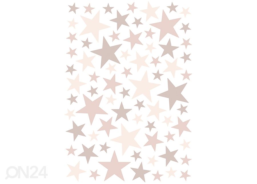 Seinätarrat Stars, 74 kpl, antiikkiroosa kuvasuurennos