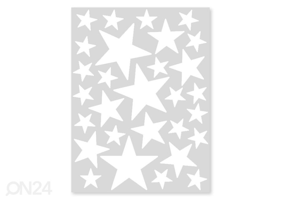 Seinätarrat Stars, valkoinen kuvasuurennos