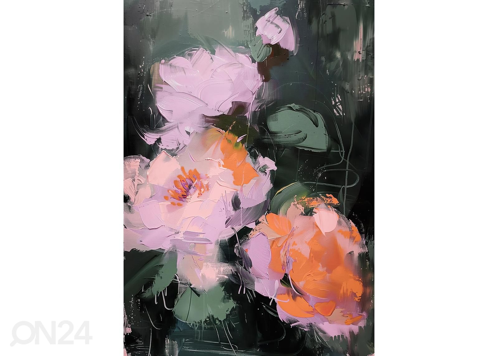 Seinätaulu Pink Flowers 60x80 cm kuvasuurennos