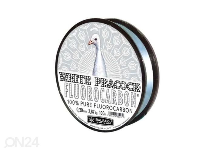 Siima Fluorocarbon Balsax valkoinen Peacock 100 m x 0,20 mm kuvasuurennos