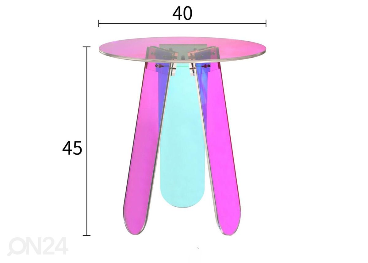 Sivupöytä Modig Ø 40 cm kuvasuurennos mitat