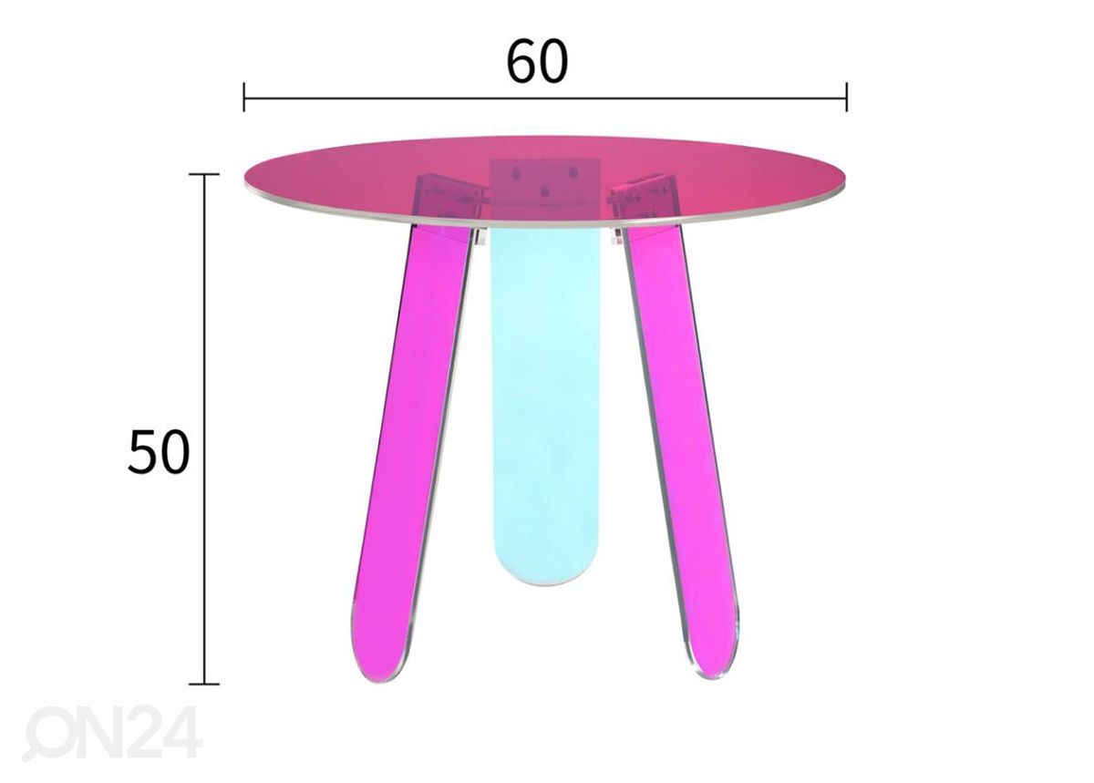 Sivupöytä Modig Ø 60 cm kuvasuurennos mitat