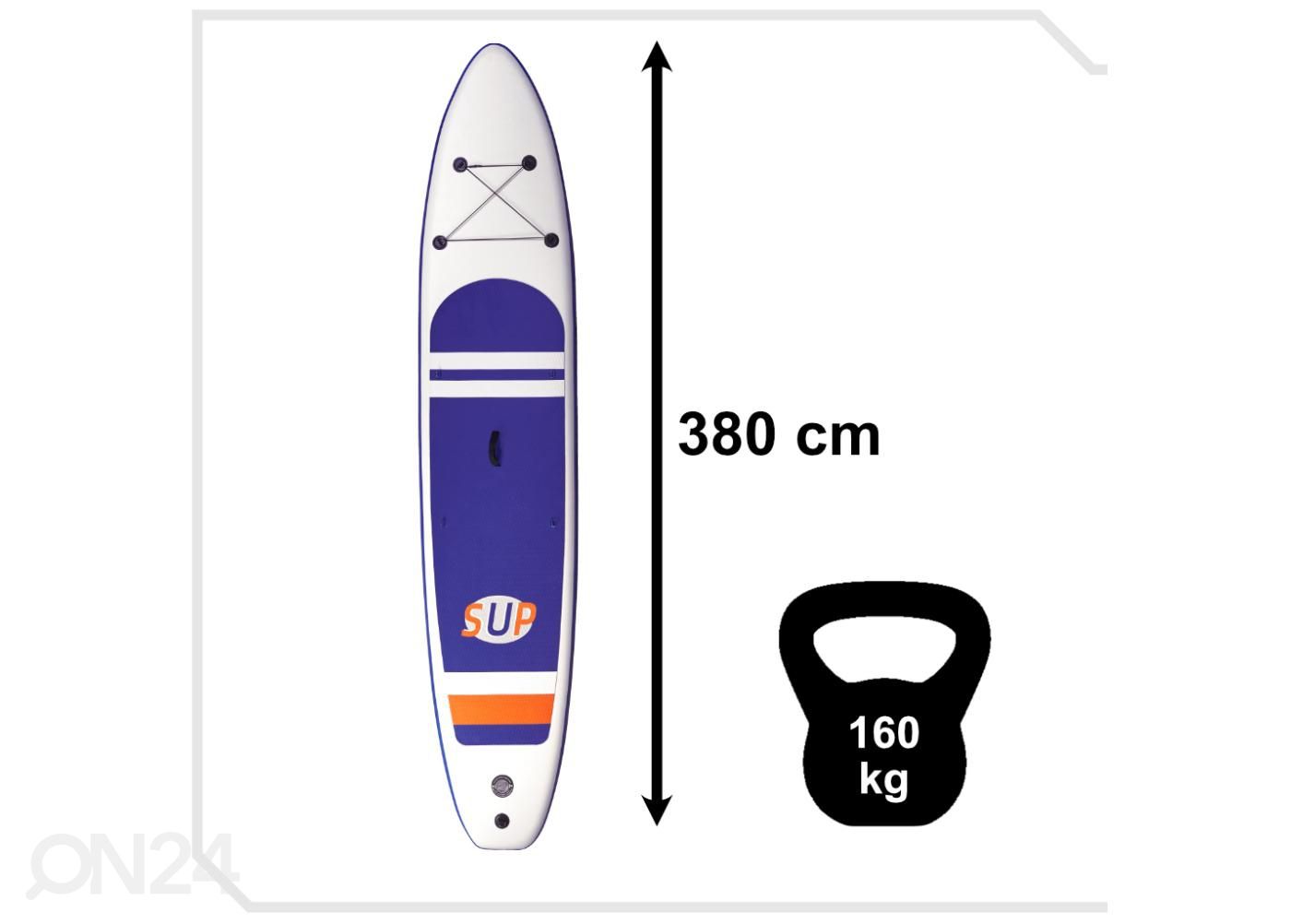 Sup-lauta 380 cm kuvasuurennos mitat