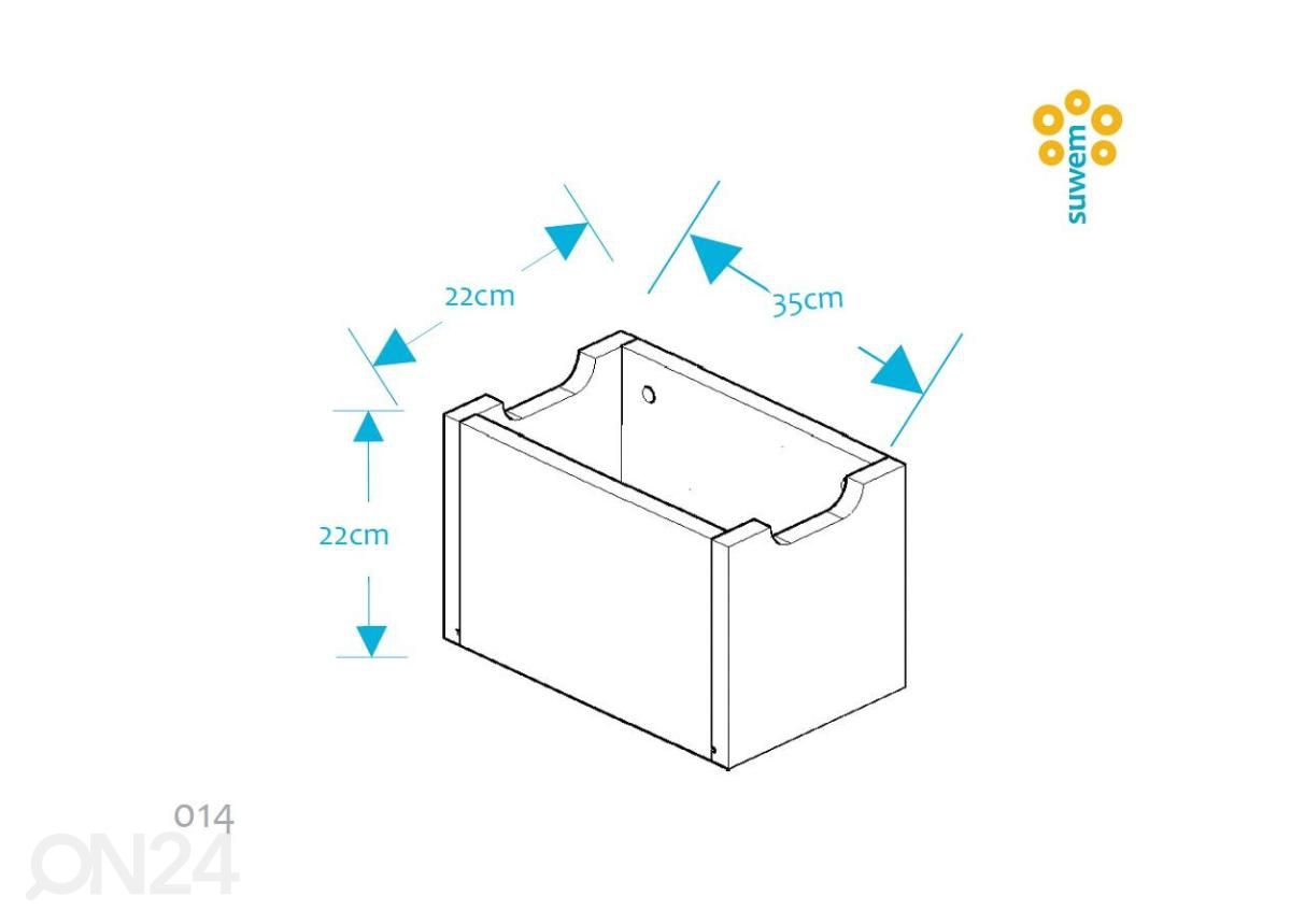 Suwem "Kuutio", pieni laatikko kuvasuurennos mitat