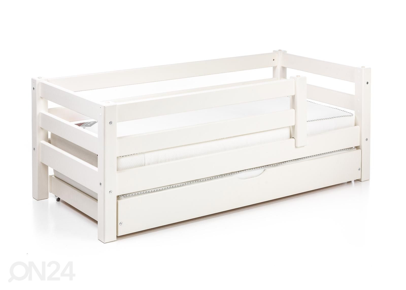Suwem massiivipuinen sänky Liisa 70x160 cm turvalaidoilla ja varasängyllä kuvasuurennos