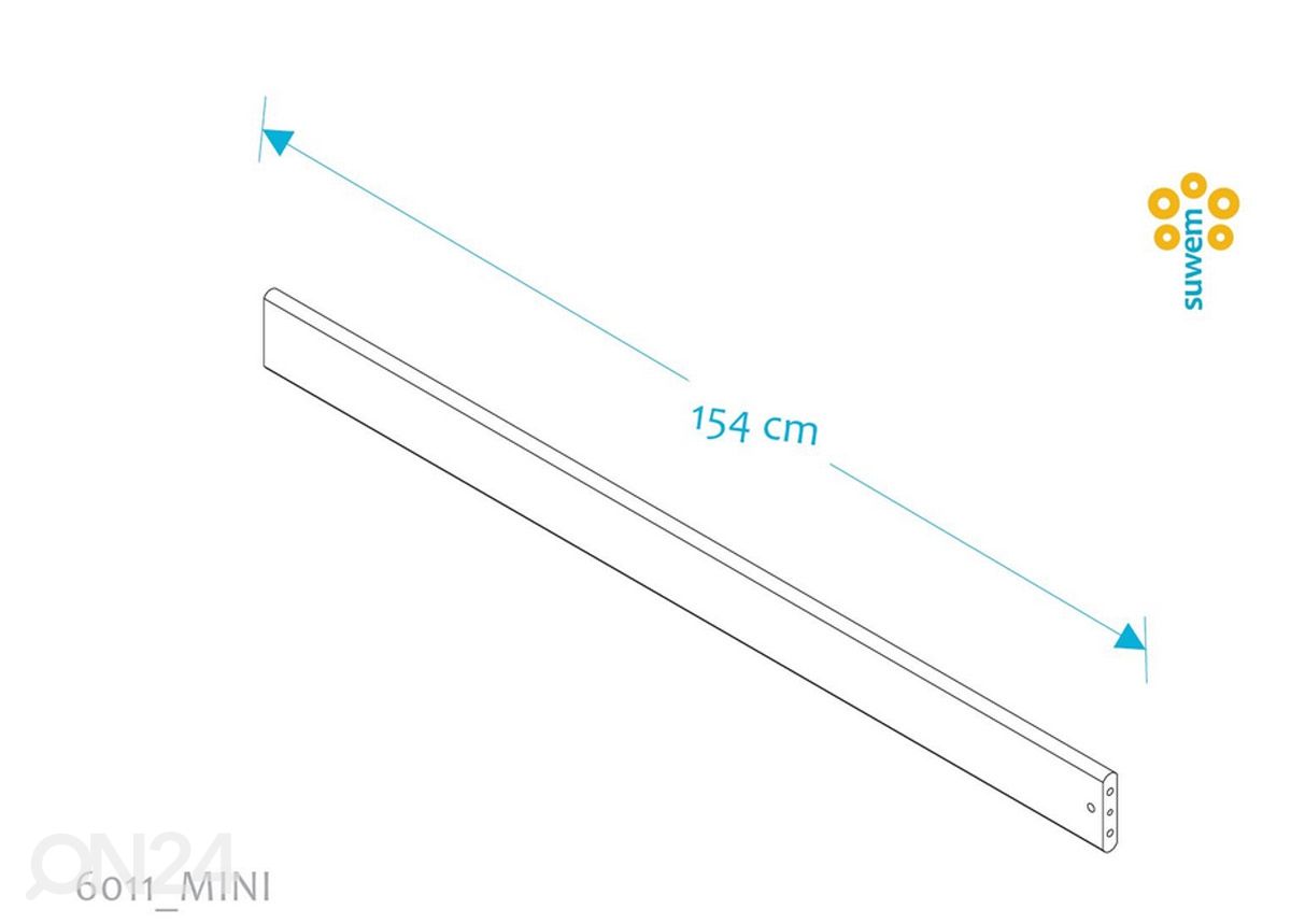 Suwem takimmainen turvalaita Lahe MINI lastensänkyyn kuvasuurennos mitat