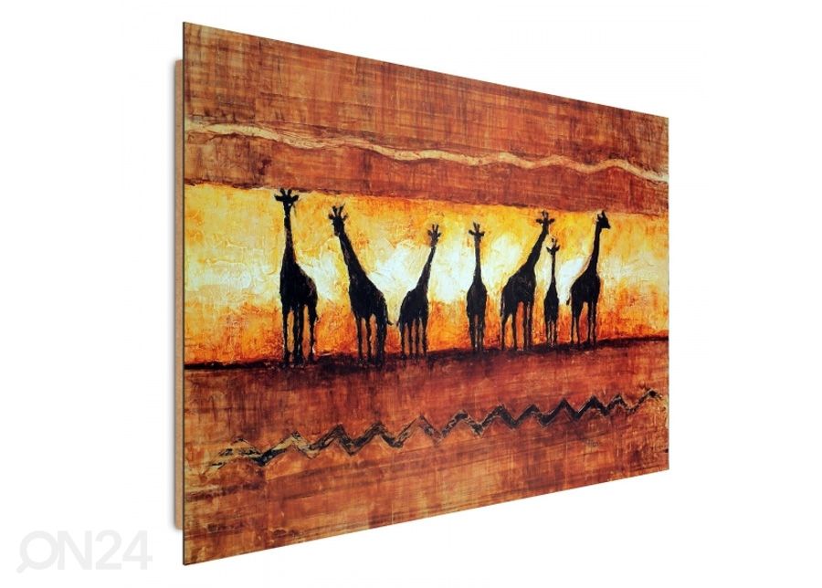 Taulu A herd of giraffes 3D 98x68 cm kuvasuurennos