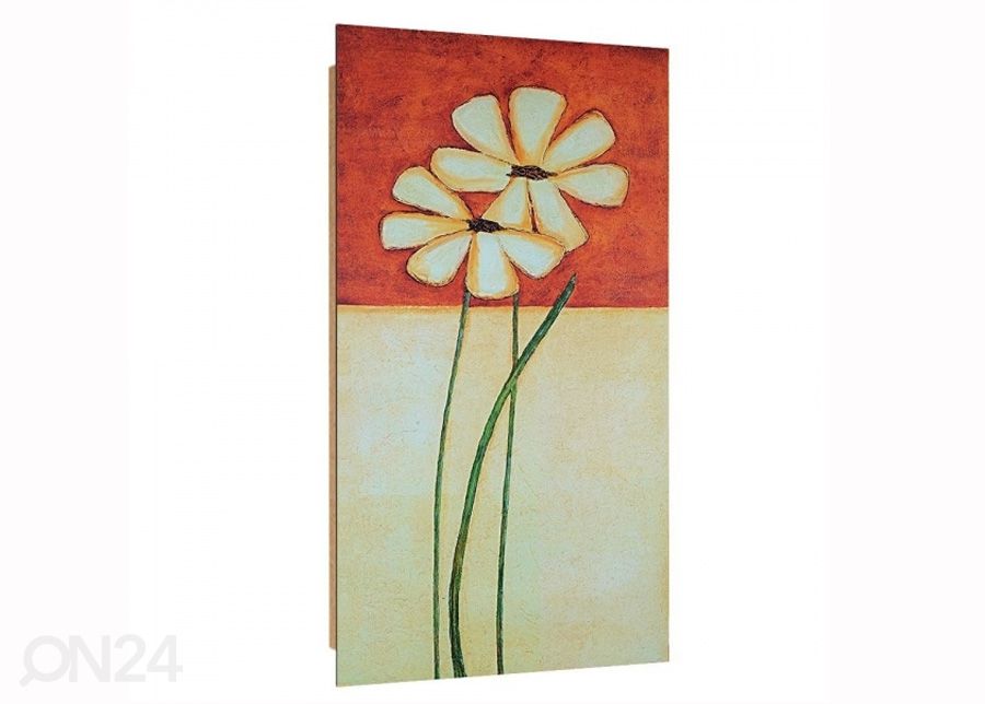 Taulu Painted daisies 3D 50x100 cm kuvasuurennos