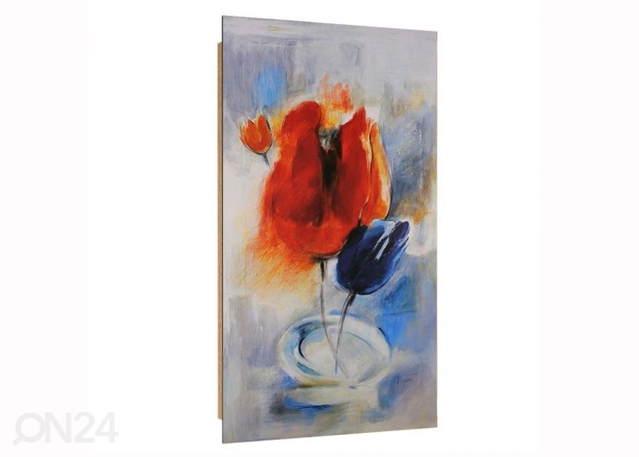 Taulu Painted Poppies 3D 50x100 cm kuvasuurennos