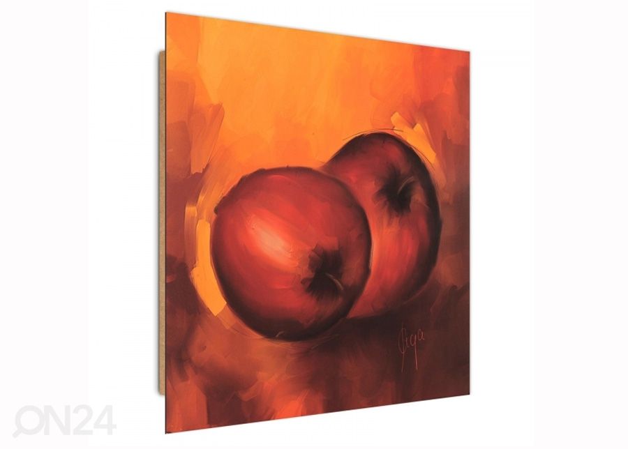Taulu Red apples 3D 30x30 cm kuvasuurennos