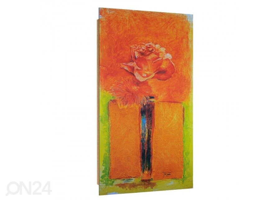 Taulu Rose in vase 3D 50x100 cm kuvasuurennos