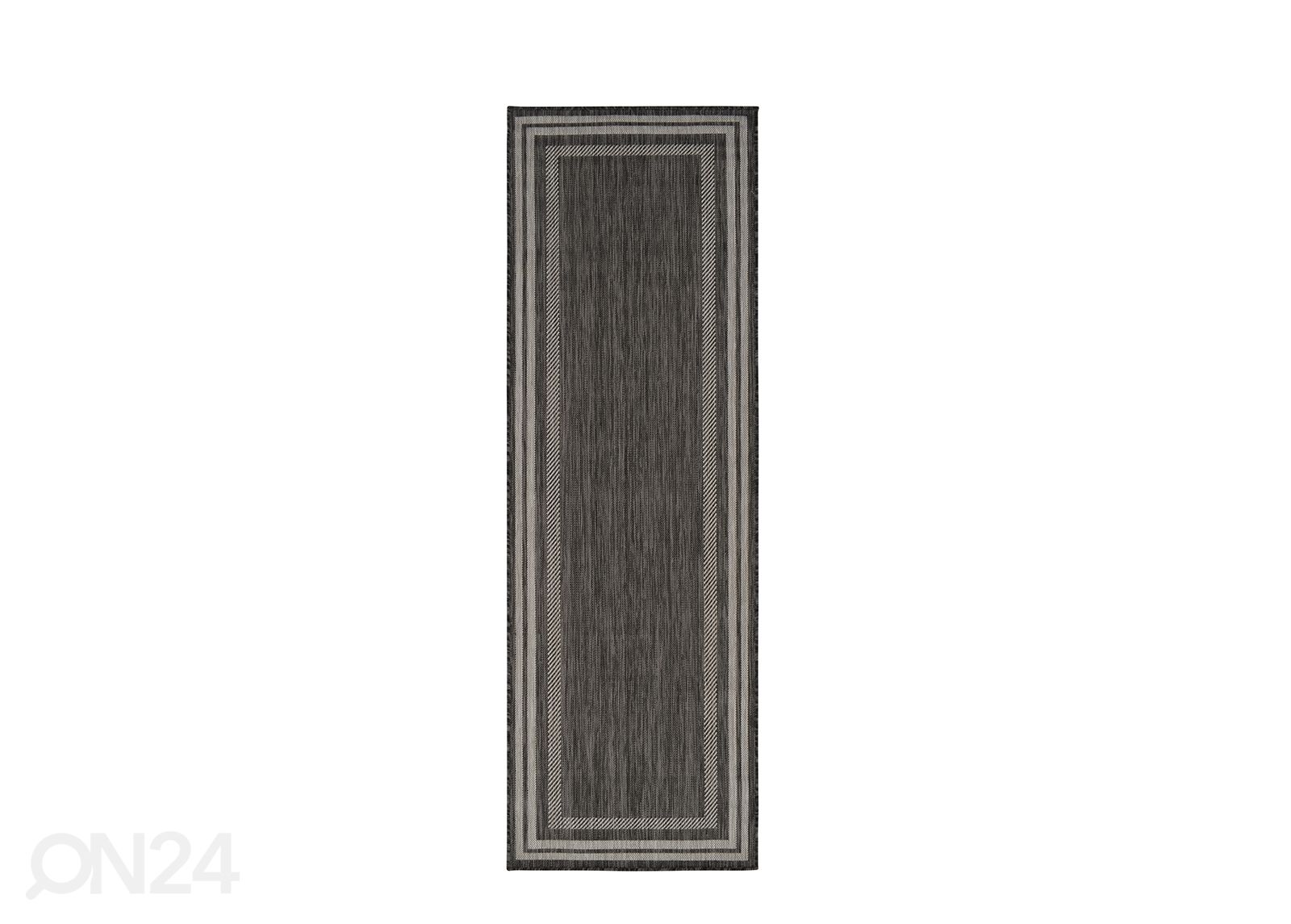 Terassimatto Balcone 80x250 cm, hopeanvärinen/musta kuvasuurennos