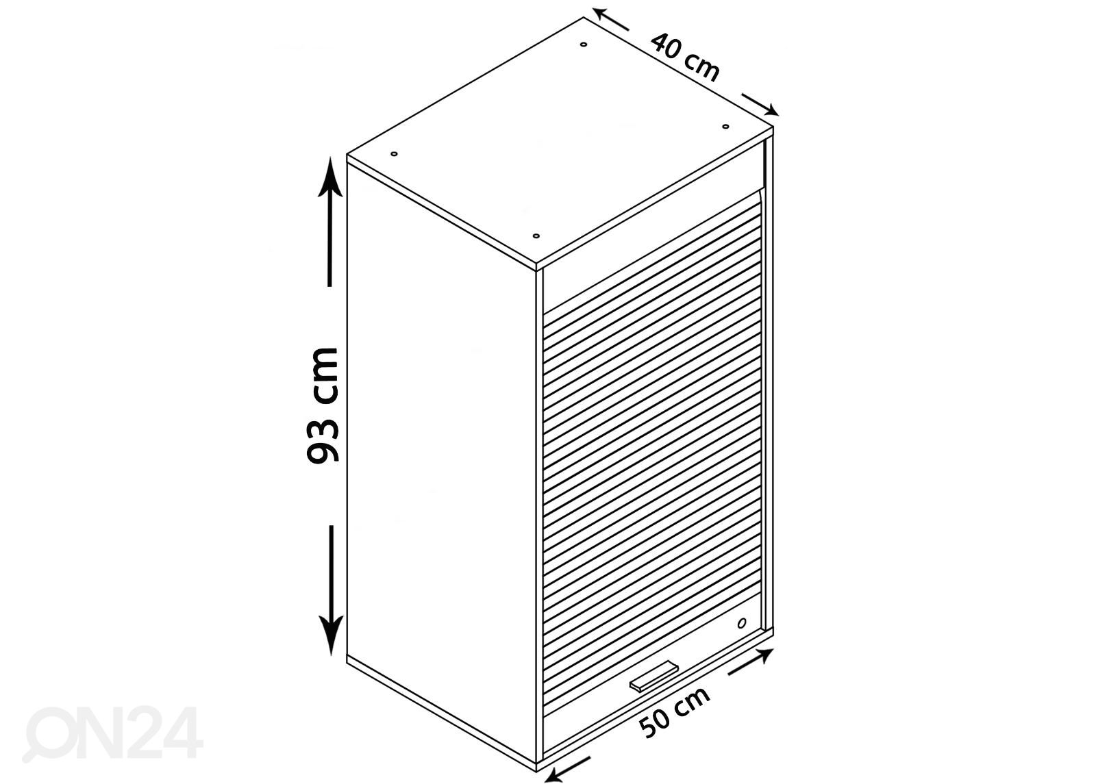 Toimistokaappi Aktos L 50 cm kuvasuurennos mitat