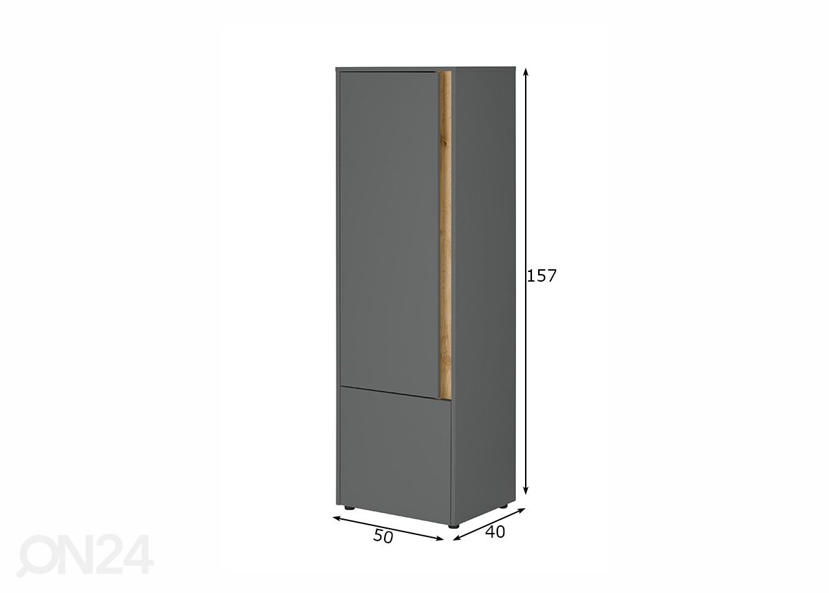 Toimistokaappi City 50 cm kuvasuurennos mitat