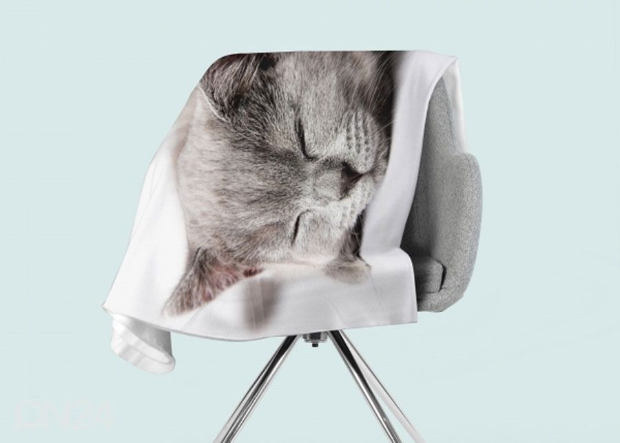 Torkkupeitto Sleeping Cat 130x150 cm kuvasuurennos
