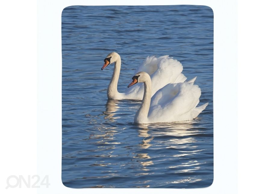 Torkkupeitto White Swans 130x150 cm kuvasuurennos