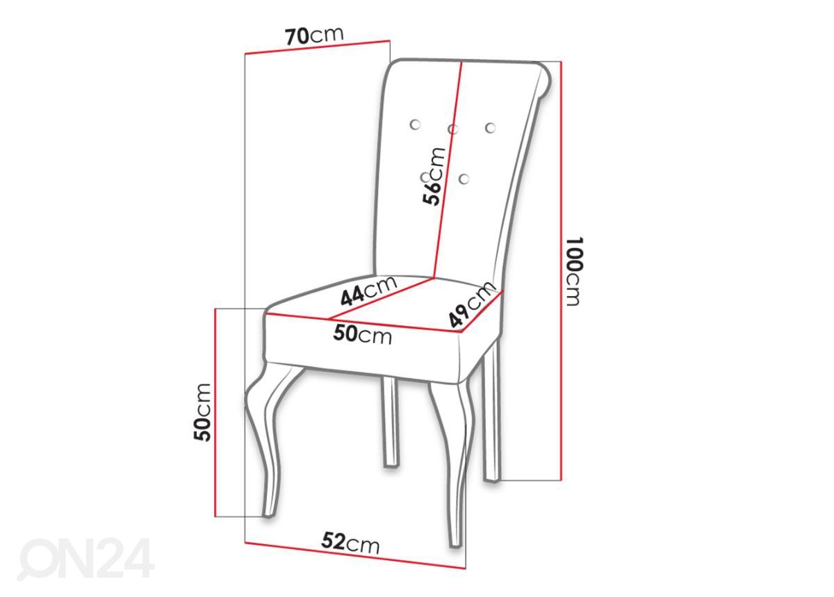 Tuoli S63 kuvasuurennos mitat