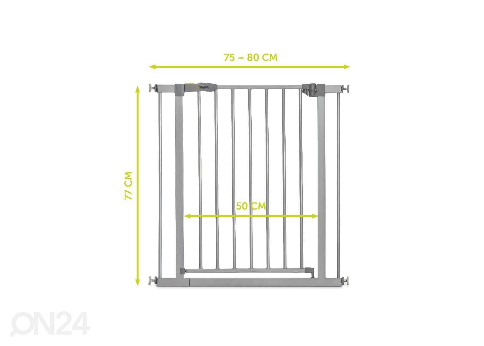 Turvaportti 75-80 cm Hauck Essential Stop N Safe 2 kuvasuurennos mitat