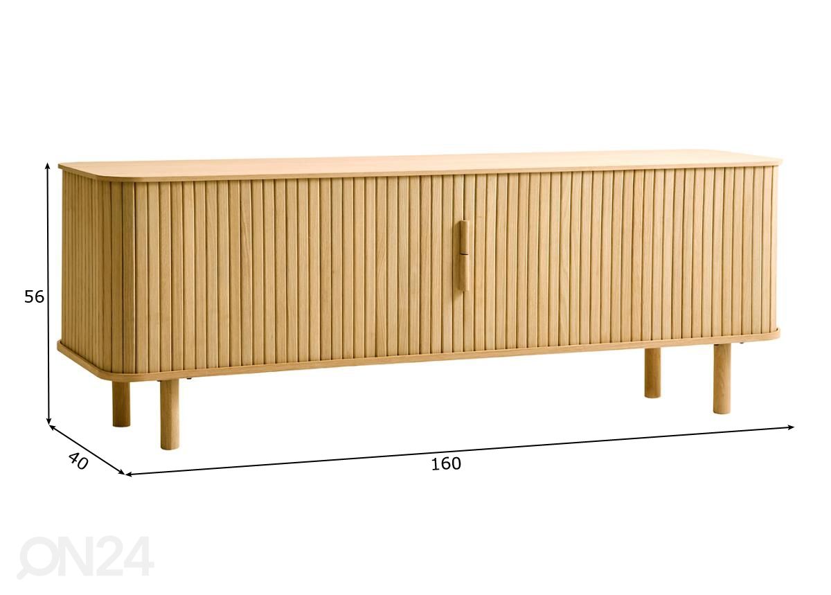 TV-taso 160 cm kuvasuurennos mitat