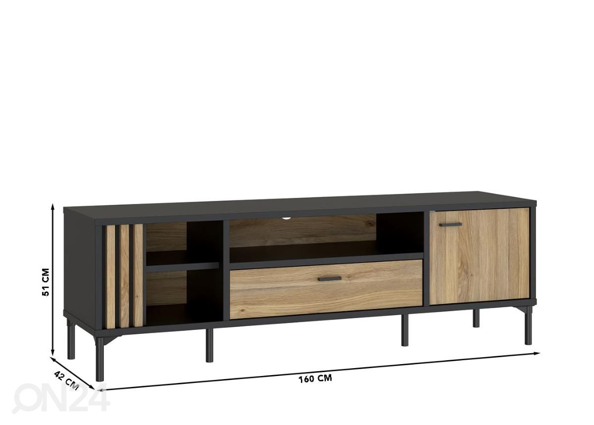 TV-taso 160 cm kuvasuurennos mitat