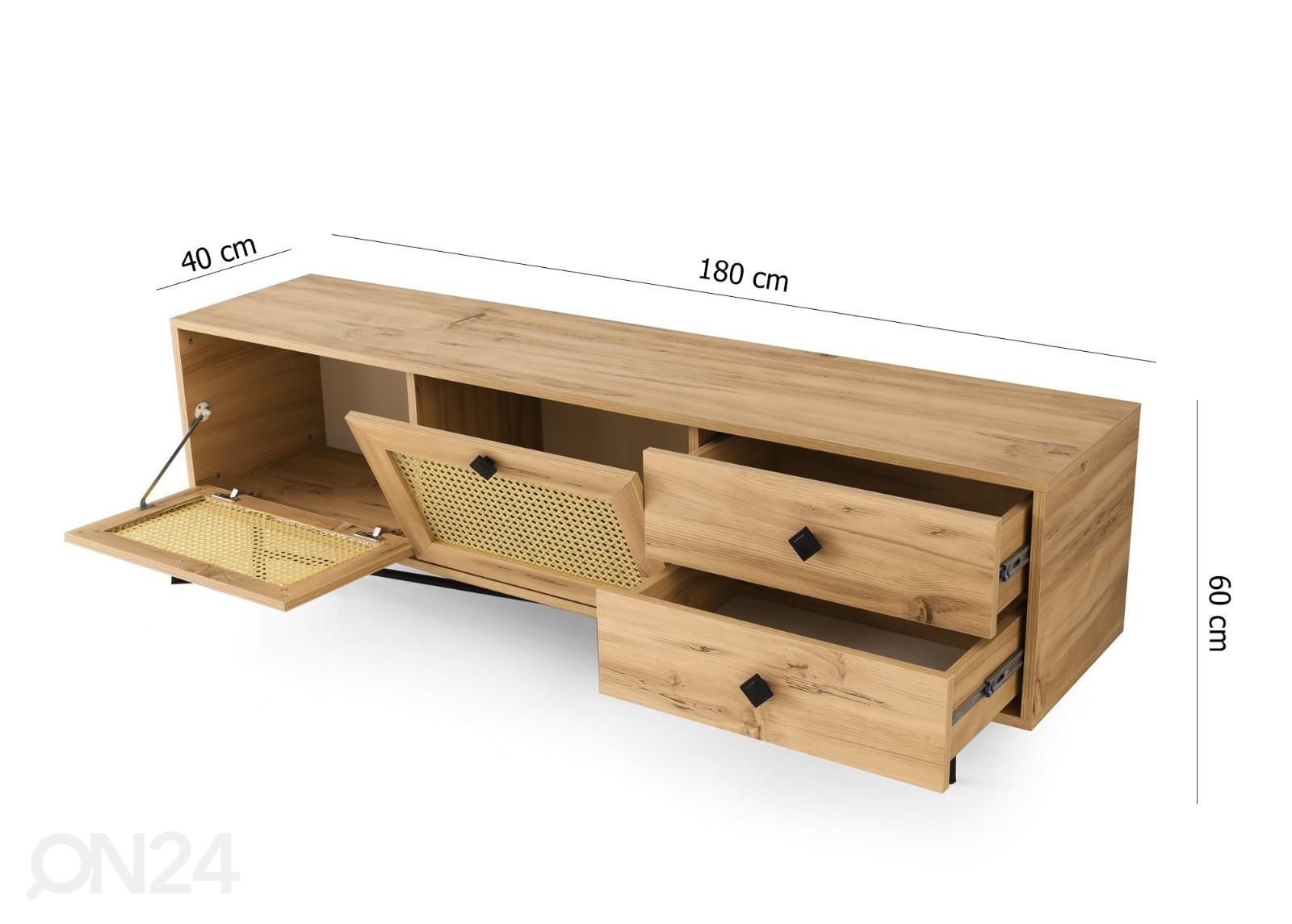 TV-taso 180 cm kuvasuurennos mitat