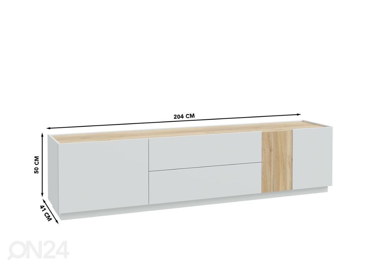 TV-taso 204 cm kuvasuurennos mitat