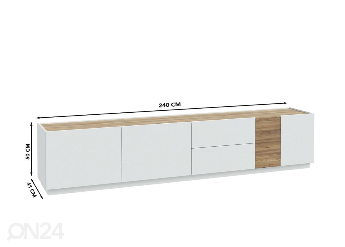 TV-taso 240 cm kuvasuurennos mitat