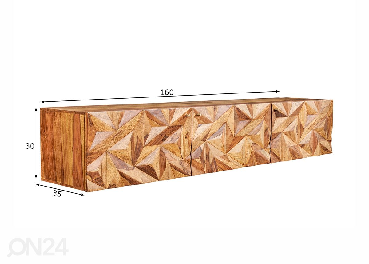 TV-taso Alpine 160 cm kuvasuurennos mitat