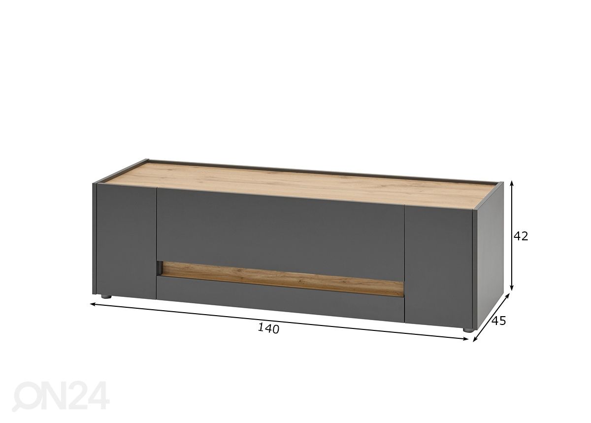 TV-taso City 140 cm kuvasuurennos mitat