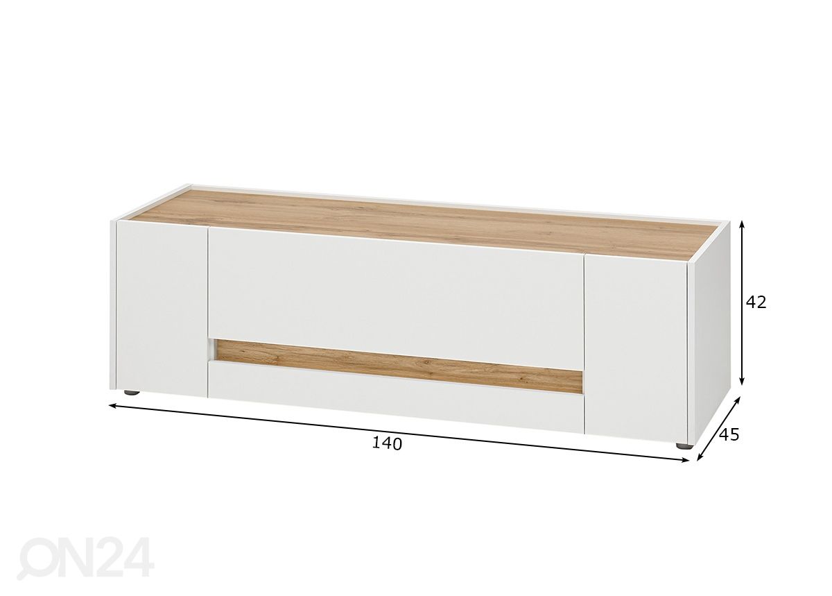 TV-taso City 140 cm kuvasuurennos mitat