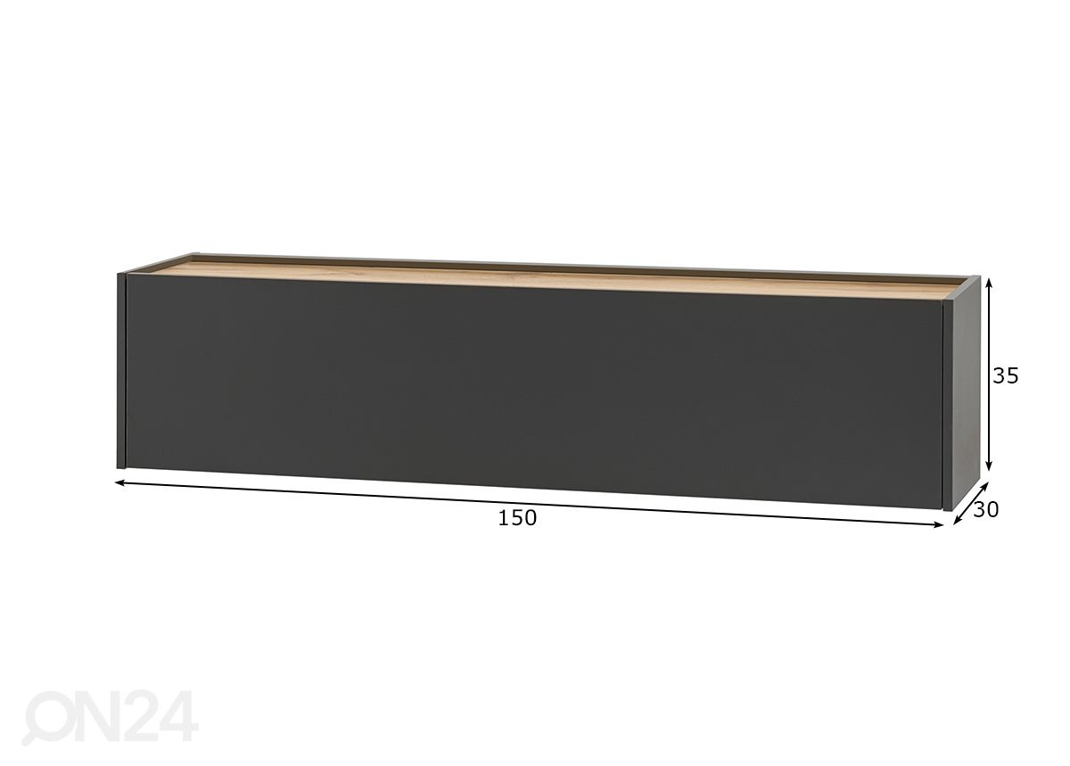 TV-taso City 150 cm kuvasuurennos mitat