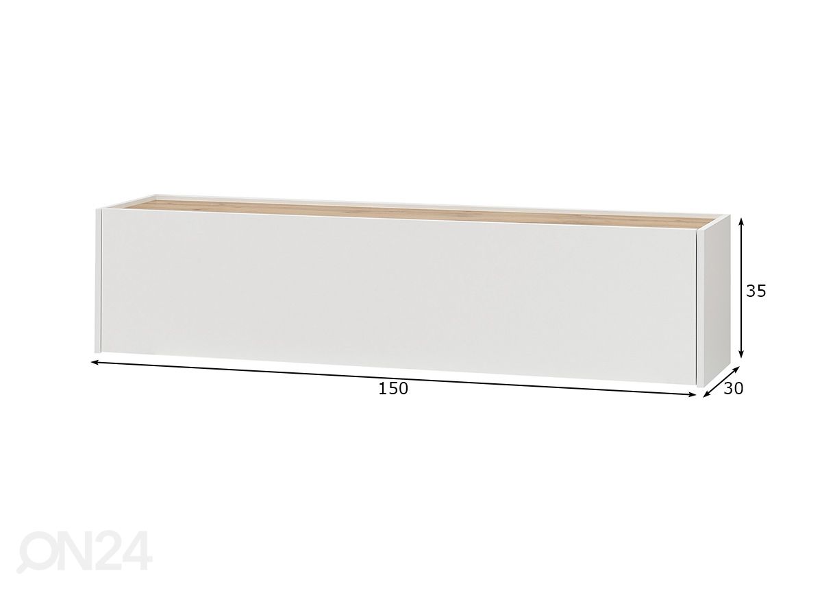 TV-taso City 150 cm kuvasuurennos mitat