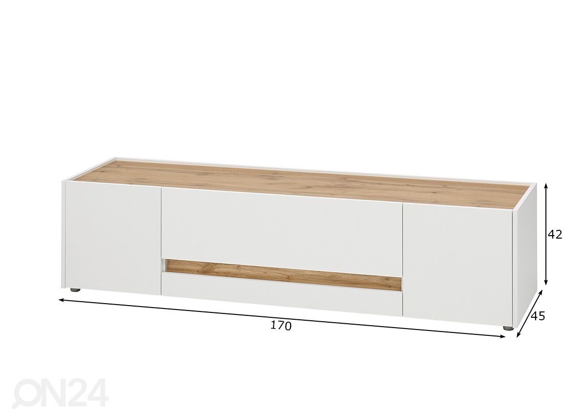 TV-taso City 170 cm kuvasuurennos mitat