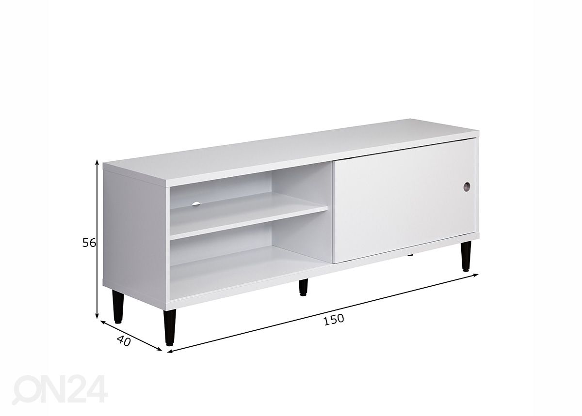 TV-taso Evolution 150 cm kuvasuurennos mitat