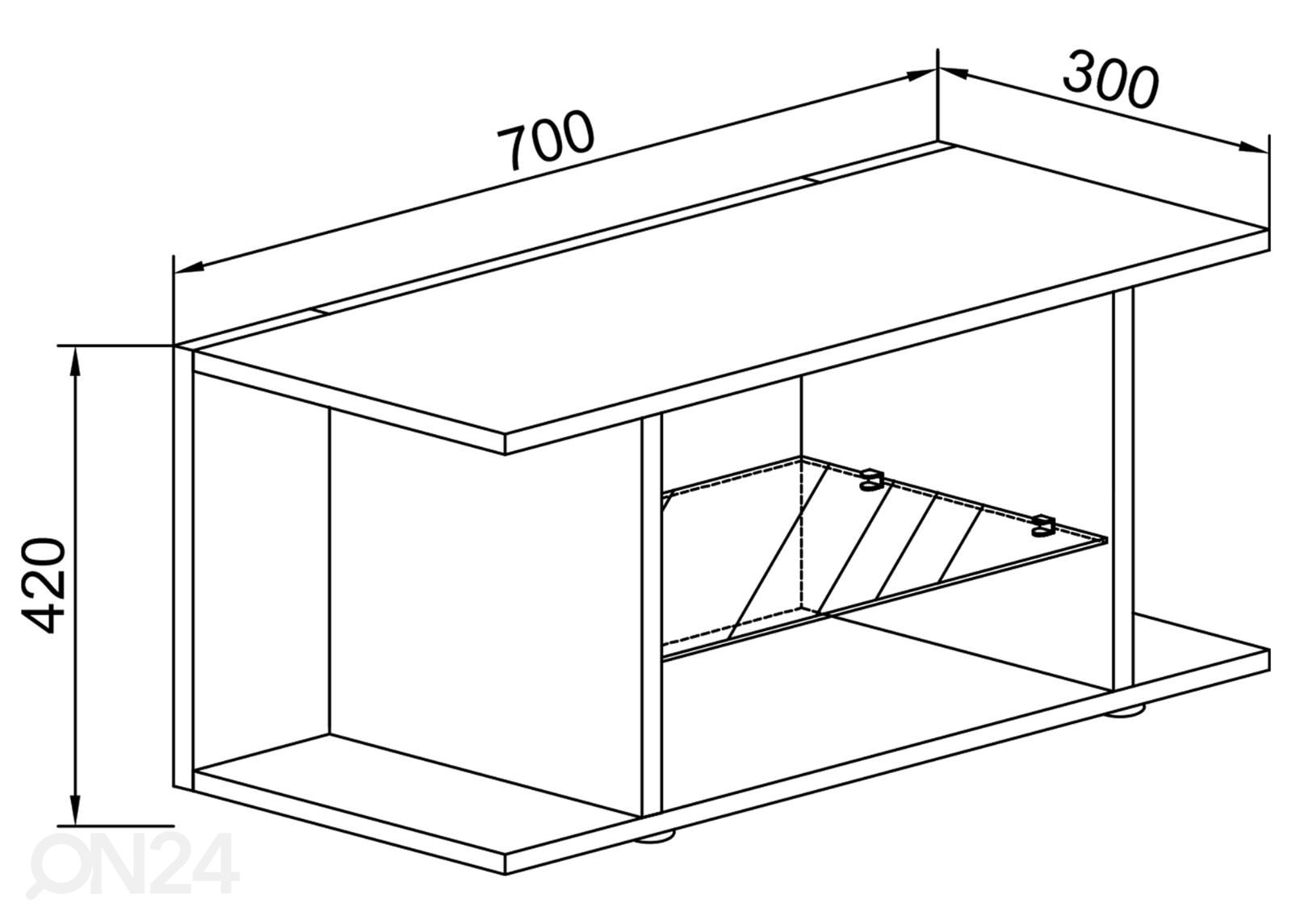 TV-taso Expalo L 70 cm kuvasuurennos mitat