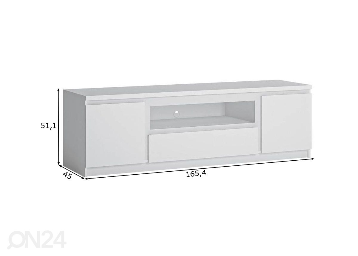 TV-taso Fribo 165,4 cm kuvasuurennos mitat