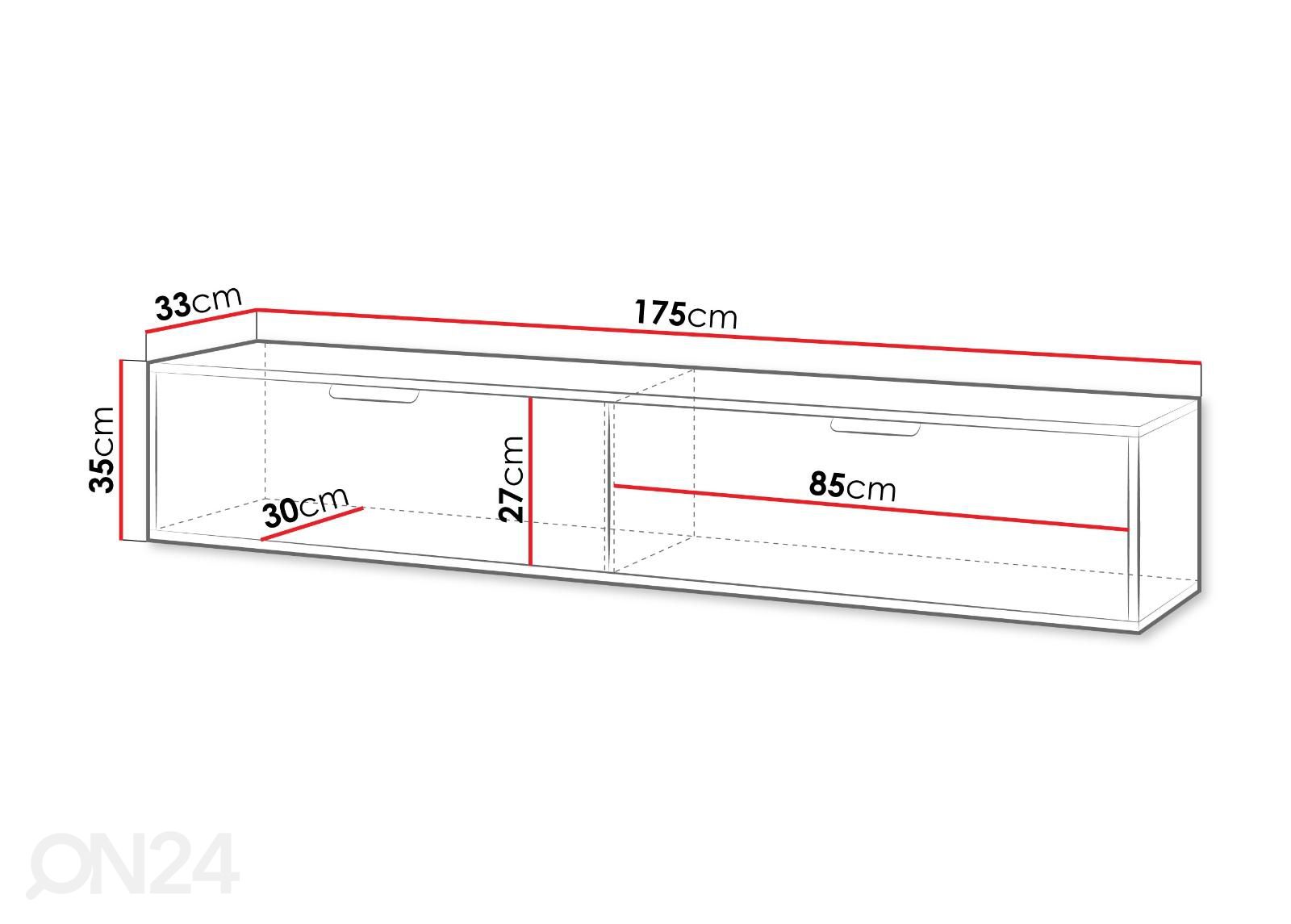 TV-taso Senna 175 cm kuvasuurennos