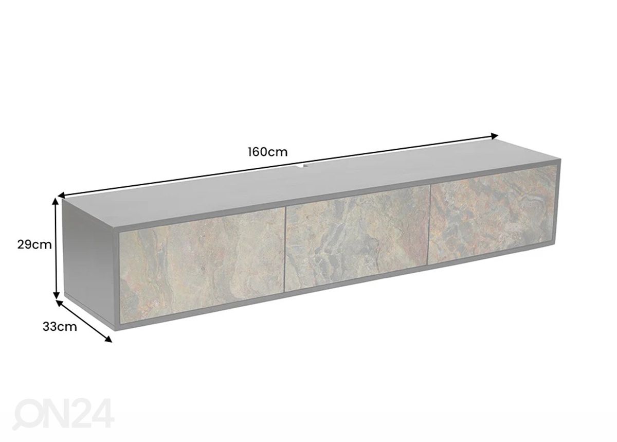 TV-taso Soul 160 cm kuvasuurennos mitat