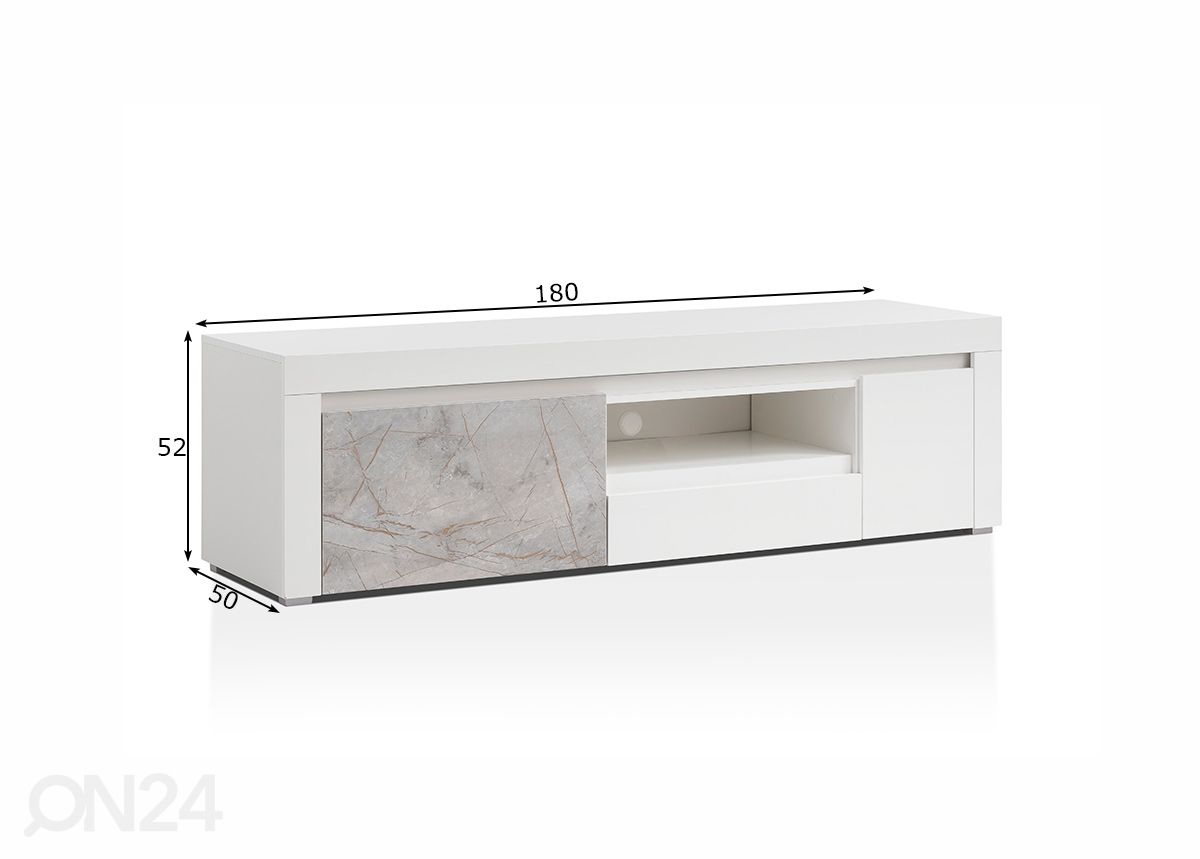 TV-taso Stone 180 cm kuvasuurennos mitat