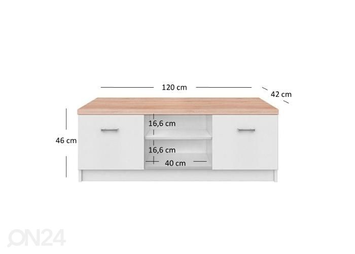 TV-taso Top mix 120 cm kuvasuurennos mitat