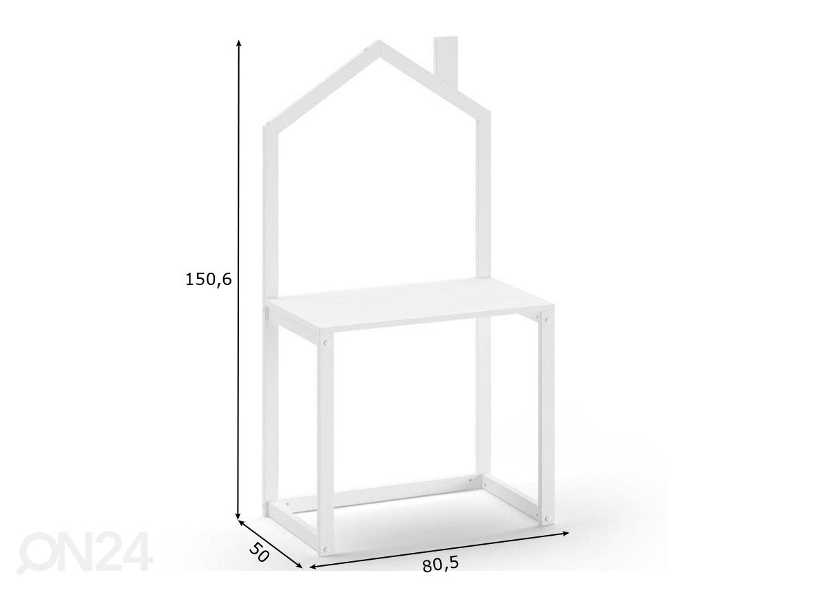 Työpöytä Dallas 80,5 cm kuvasuurennos mitat