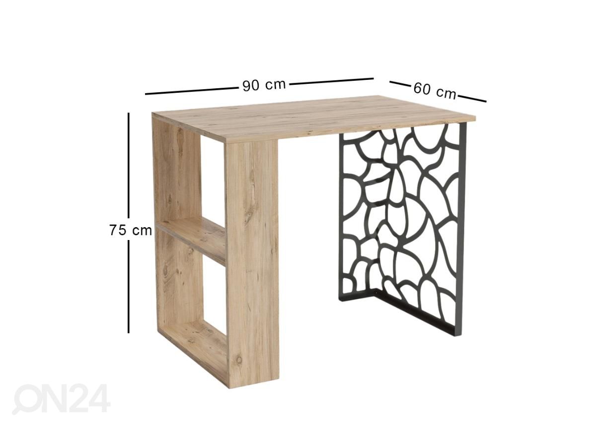 Työpöytä Eskis 90 cm kuvasuurennos mitat