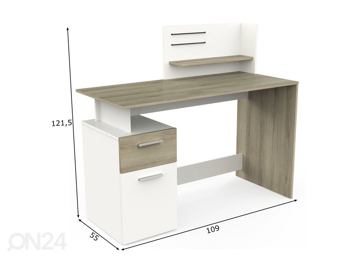 Työpöytä Platon 109 cm kuvasuurennos mitat