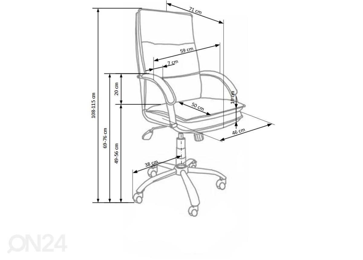 Työtuoli kuvasuurennos mitat