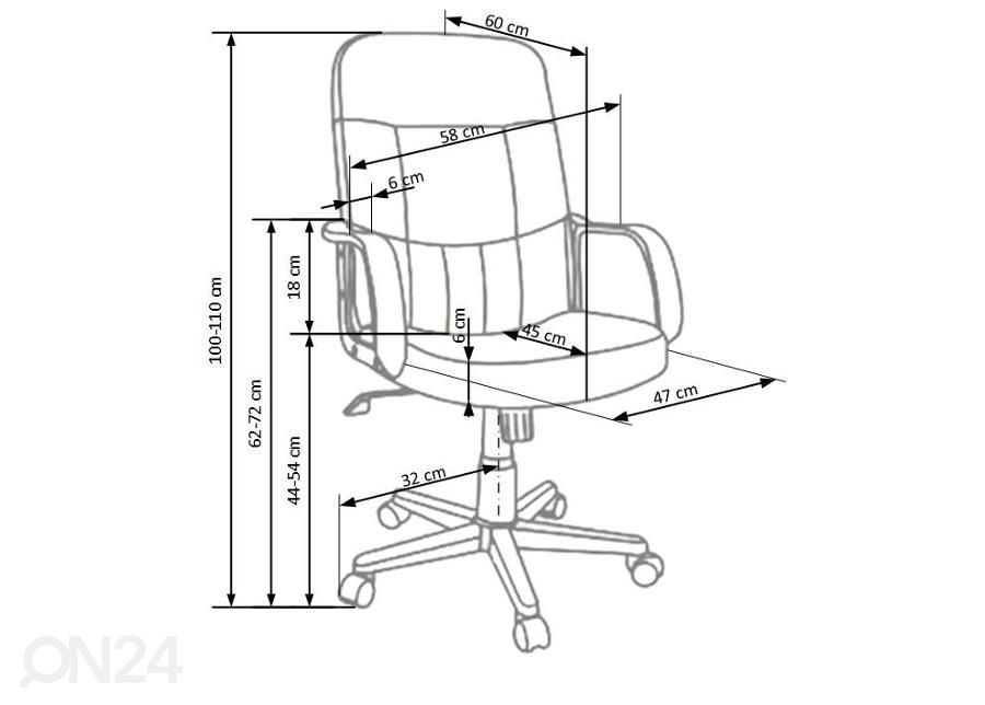 Työtuoli kuvasuurennos mitat