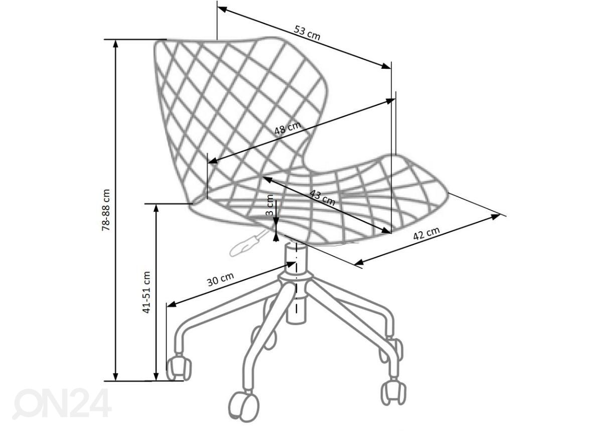 Työtuoli kuvasuurennos mitat