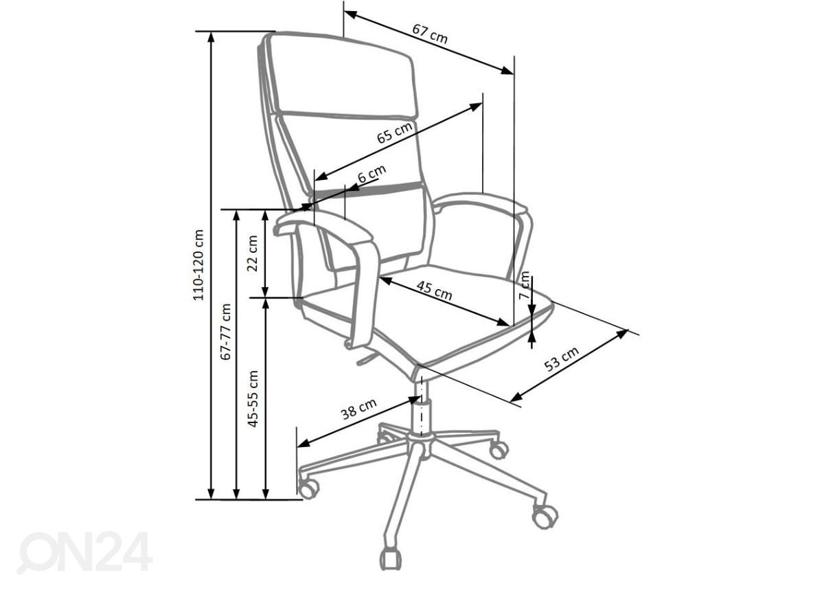 Työtuoli kuvasuurennos mitat