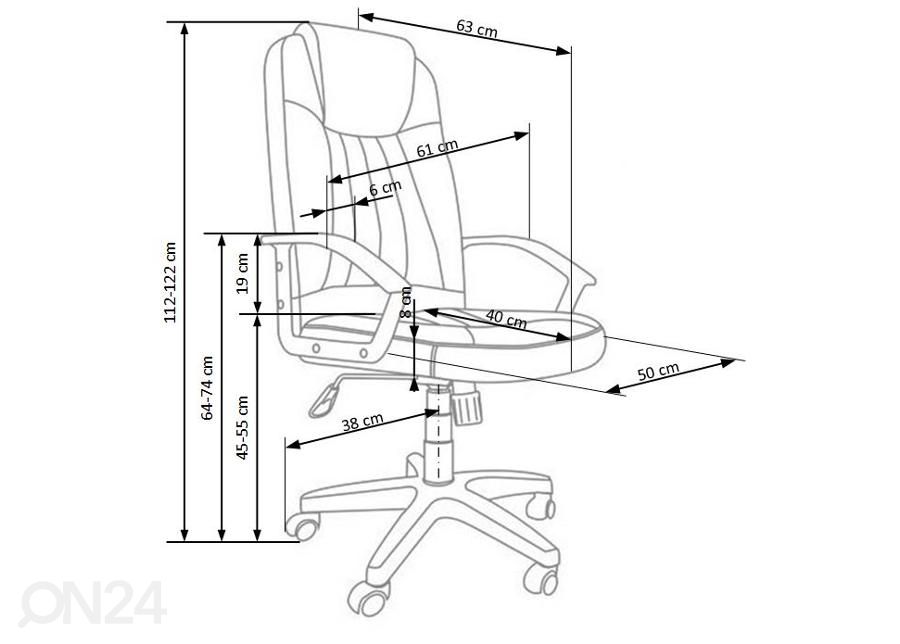 Työtuoli kuvasuurennos mitat