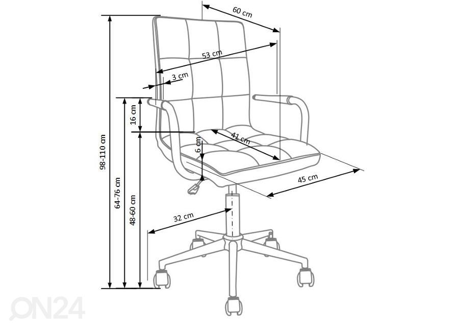 Työtuoli kuvasuurennos mitat
